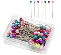 100Pcs 1.5 Inch Sewing Pins Plastic Ball Head Straight Quilting Pins for Dressmaker Jewelry DIY Decoration, Art Craft and Sewing Projects (Multicolor)