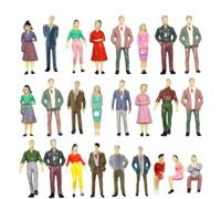 100Pcs 1:50 Painted Figures Sitting and Standing People Sand Table Models for Miniature Scenes
