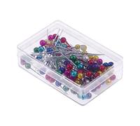 100pcs 1.57" Round Pearl Straight Head Pins Stainless Steel Sewing Pins