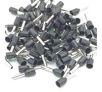100pcs 1.5mm Insulated Black Single Cord End Terminal Crimp Bootlace Ferrules