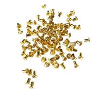 100Pcs 1.5mm Round Copper Mini Eyelets Tiny Grommets Hole Self Backing Eyelet Craft Supply for BJD Clothes Shoes DIY Making (Gold)