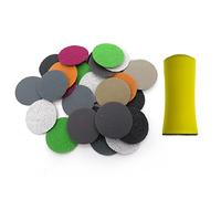 100PCS 1 Inch 25MM Hook and Loop Sanding Disc Sandpaper Assorted 60-10000 Grits for Wet Or Dry with 1 Pcs Hand Sanding Block,3000 Grit with Pad