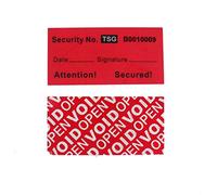 100pcs 1”x2” Red 100% Total Transfer Tamper Proof Security Void Labels