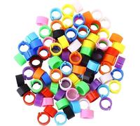 100Pcs 10-Color Poultry Leg Bands - 8mm Adjustable Clip-On Bird ID Rings for Chickens, Ducks and Birds | Multi-Color Farm Animal Identification Markers,Poultry Supplies, Livestock Tagging Accessories