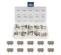 100Pcs 10 Value DIP Quartz Crystal Oscillator 4M,6M,8M,10M,12M,16M,20M,22.1184M,24M Crystal Resonators Oscillator Assortment Kit