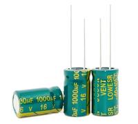 100PCS 1000UF 16V 16V1000UF Aluminum Electrolytic Capacitor high-frequency 10X17MM BIANMTSW