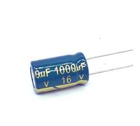 100PCS 1000UF 16V 16V1000UF Aluminum Electrolytic Capacitor high-frequency 8X16MM