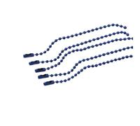 100Pcs 10cm Ball Bead Chain 2.4mm Metal Ball Chains Keychain with Connectors for DIY Craft Hanging Ornament Jewelry Making, Royal Blue