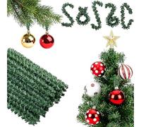 100Pcs 10cm Christmas Ornament Hooks - Pine Needles Ornament Hangers Straps - Flexible Wire Twist Ties for Halloween Christmas Tree Holiday Party Outdoors Hanging Decorations