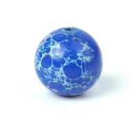 100Pcs 10mm Natural Dark Blue Jasper Round Loose Gemstone Energy Healing Beads 1mm Hole DIY Smooth Beads for Bracelet Necklace Earrings Jewelry Making