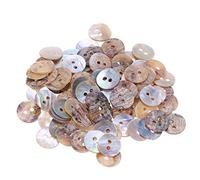 100pcs 10mm Round Shell Buttons 2 Hole Embellishments for Sewing Craft Scrapbooking Clothing Knitting Environmental Sustainability