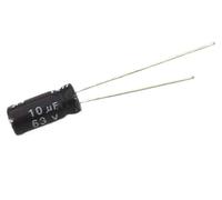100pcs,10uF 63V Electrolytic Capacitor 5mm X 11mm