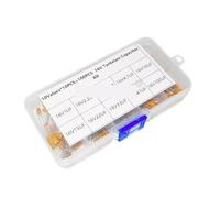100Pcs 10Value 16V 1UF-100UF Tantalum Capacitor Assorted Kit Box Assorstment 16V/1UF 16V/2.2UF 16V/3.3UF 33UF 47UF 100UF Capacitance Meters