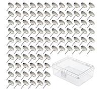 100Pcs 11 * 13mm Heavy Duty Thickened & Lengthened Metal Push Pins, Flat Head Drawing Board Pins for Cork Board, Bulletin Notice Board, Photo Wall, Maps - Ideal for Home, Office, Use
