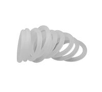 100pcs 11x15x2mm White Silicone Waterproof Sealing O-rings, ID 11mm, OD 15mm, CS 2mm