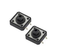 100PCS 12 * 12 * 7.3 Light Touch Switch SMD Micro Switch 12X12X7.3MM 4Pins Push Button Switch High Temperature