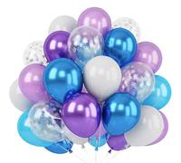 100pcs 12 Inch Balloons Birthday Decoration, Blue Purple Balloon, Party Balloons, Valentine's Day, Balloon For Kids' Birthday Party, Wedding, Graduation, Baby Shower Decorations