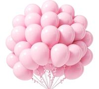 100pcs 12 Inch Balloons Birthday Decoration, Macaron Pink Balloon, Party Balloons, Valentine's Day, Balloon For Kids' Birthday Party, Wedding, Proposal, Graduation, Baby Shower Decorations