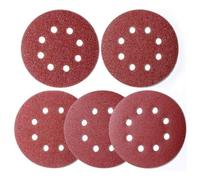 100pcs 125mm Sanding Discs P120 Grit | 8 Hole 5 Inch Round Sanding Discs Pads for Random Orbital Sander