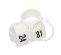 100Pcs 12MM 14MM Plastic Bird Clip Rings 10 Colors Numbered 1-100 Foot Ring Compatible With Pigeon Dove Large Pet Birds(WHITE,14mm)