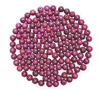 100PCS 12mm Wood Beads Natural Purple Sandalwood Round Loose Beads for Jewelry Making DIY Crafts Bracelet Necklace