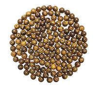 100PCS 12mm Wood Beads Natural Tiger Sandalwood Round Loose Beads for Jewelry Making DIY Crafts Bracelet Necklace