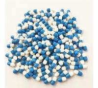 100pcs 12x6mm Half Hole Pill Resin Beads For Earring Jewelry Making Loose Spacer Capsule Shape DIY Beads
