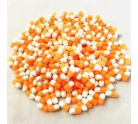 100pcs 12x6mm Half Hole Pill Resin Beads For Earring Jewelry Making Loose Spacer Capsule Shape DIY Beads