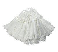 100pcs 13cm/5 Inch Silky Floss bookmark Tassels with 2-Inch Cord Loop and Small Chinese Knot for Jewelry Making, Souvenir, Bookmarks, DIY Craft Accessory (white)