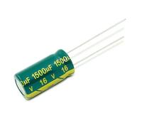 100PCS 1500UF 16V Aluminum Electrolytic Capacitor high-frequency 10X20MM BIANMTSW