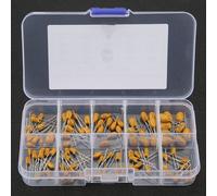 100pcs 16V Tantalum Capacitor Value Set with Box