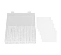 100pcs 17 to 30mm Coin Capsules 5 Sizes Clear Coin Holder Case with Foam Seals, Transparent Coin Storage, Crescent Opening, Plastic Storage Box for Coin Protector Set