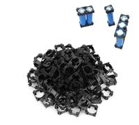 100Pcs 18650 Li-ion Battery Holder Stand, Plastic Battery Holder Bracket, Cylindrical Battery Pack Bracket Stand for DIY Battery Pack, 18.4mm / 0.7inch, Black