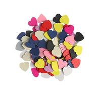 100pcs 18mm Colorful Wooden Hearts Chips Red Wood Love Confetti Slices Crafts Table Decorations Wedding Party Scatter Ornaments Home Decor (Color : 1)