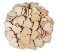 100Pcs 1inch Wooden Hearts for Crafts Writable Heart Shape Wooden Slices Small Wood Hearts Cutout Slices DIY Unfinished Wooden Ornaments Embellishments Craft Heart Sign Tag for Wedding Party Birthday