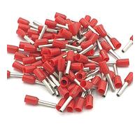 100pcs 1mm Insulated Red Single Cord End Terminal Crimp Bootlace Ferrules
