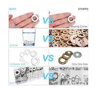 100Pcs/1PCS M3-M24 304 Stainless Steel Metric Flat Washer for Bolt Screw Assorted Hardware Lock Metal Washers(M10-10pcs)