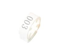 100Pcs 2-2.4 cm Adjustable Chicken, Duck, and Goose Leg Rings with Digital Tags, for Farm Animal Identification.,White,As Shown