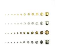 100pcs 2.5-16mm Round Dome Rivets Spike Studs Spots Nailhead Punk Rock DIY Leather Craft for Shoes Clothing Bag Parts Decoration-8mm-Silver