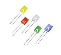 100pcs 2 * 5 * 7 Square Light Emitting Diode LED Lamp Beads Red Blue Green White Yellow 2X5X7 Electronic DIY Kit For Electronics Projects(Yellow)