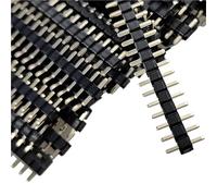 100pcs 2.54mm Short Low Profile L7.5/8.5/9.5/10.5mm 1x2/3/4/5/6P Straight Single Row 0.8U Gold PCB Connector Male(L9.5mm,11P)