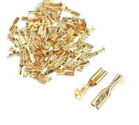 100pcs 2.8mm Female Crimp Terminal Connector set Gold Brass Car Speaker Wire Connectors