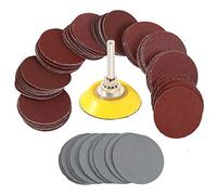 100pcs 2 Inch Sanding Discs Pad 80-3000 Grit Sandpapers with 1/4" Drill Attachment Hook and Loop Backing Pad for Angle Grinder Rotary Tools
