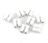 100Pcs 2 Pin Wire Connectors, 5a Push Quick Wire Cable Connector White Wiring Terminal,Spring Clamp Terminal for Lighting Electrical Wiring Electricity, 0.76x0.67x0.51in