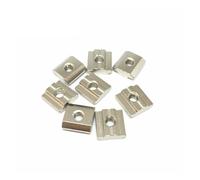 100pcs 20- M3 M4 M5 M6 304 Stainless Steel Block Square T Sliding Nuts Slot 6mm for 2020 Aluminum Profile Connector(M6)