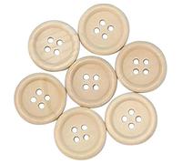 100pcs 20mm Round Natural Wood Buttons 4 Holes Craft Sewing Button (20mm),Wooden Buttons