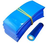 100Pcs 21700 Battery Wraps Stable Battery Wrap PVC Heat Shrink Wrap Tube Insulated Heat Shield for Outer Packaging, Blue