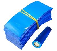 100Pcs 21700 Battery Wraps, Stable Battery Wrap PVC Heat Shrink Wrap Tube, Insulated Heat Shield for Outer Packaging Tube Film, BlueHeat Shrink Tubing18650