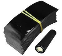 100Pcs 21700 Battery Wraps, Stable Battery Wrap PVC Heat Shrink Wrap Tube, Insulated Heat Shield for Outer Packaging Tube Film, Black Shield Shrink Tubing