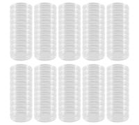 100Pcs 21mm Round Clear Plastic Coin Holder Capsules Box Storage Displ